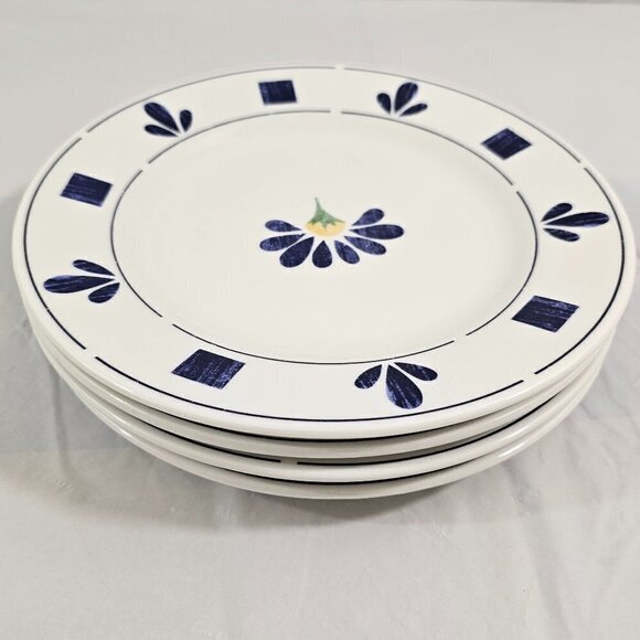 Oneida Spring Daisy Majesticware 8” Ceramic Salad Luncheon Plates – Set of 4 - Picture 9 of 11
